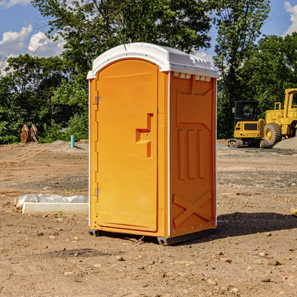 how often are the portable toilets cleaned and serviced during a rental period in Webster